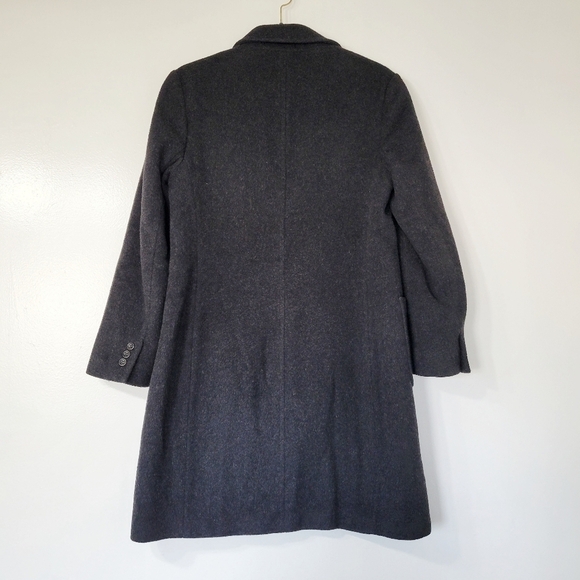 J. Crew Wool & Cashmere Blend Charcoal Gray Mid-Length Peacoat Size Small - Picture 2 of 7